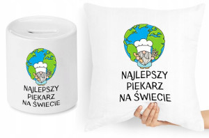 Dla Piekarza Zestaw Poduszka + Skarbonka Prezent