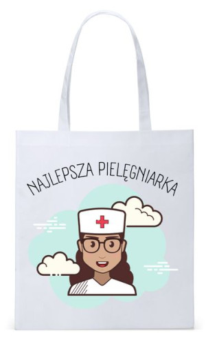 Dla Pielęgniarki Prezent Torba Eco Biała Shopper