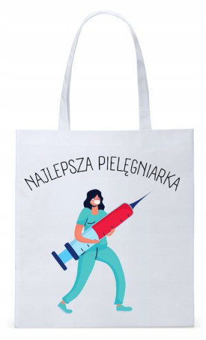 Dla Pielęgniarki Prezent Torba Eco Biała Shopper