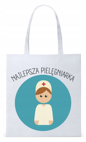Dla Pielęgniarki Prezent Torba Eco Biała Shopper