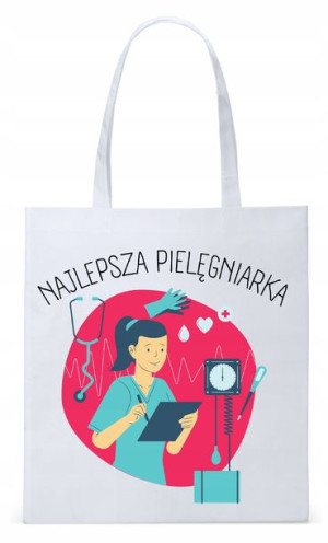 Dla Pielęgniarki Prezent Torba Eco Biała Shopper