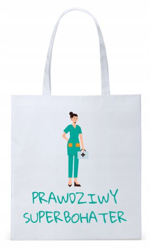 Dla Pielęgniarki Prezent Torba Eco Biała Shopper