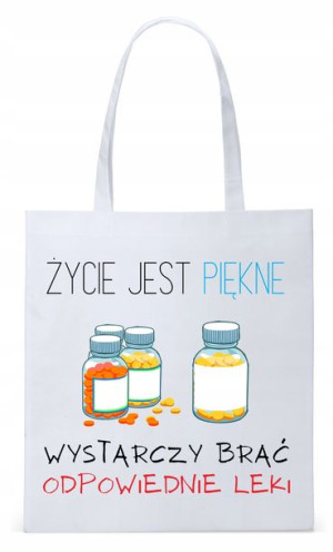 Dla Pielęgniarki Prezent Torba Eco Biała Shopper