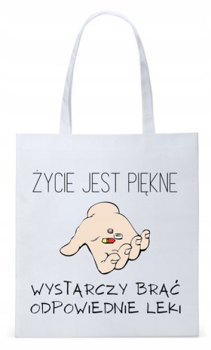 Dla Pielęgniarki Prezent Torba Eco Biała Shopper