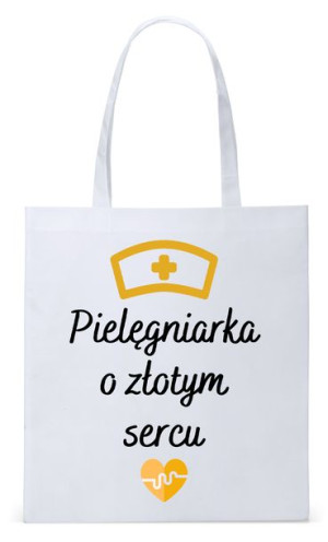 Dla Pielęgniarki Prezent Torba Eco Biała Shopper