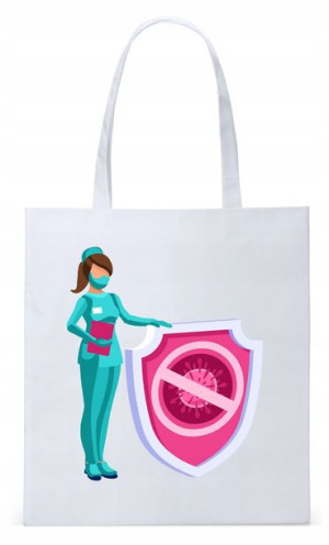 Dla Pielęgniarki Prezent Torba Eco Biała Shopper