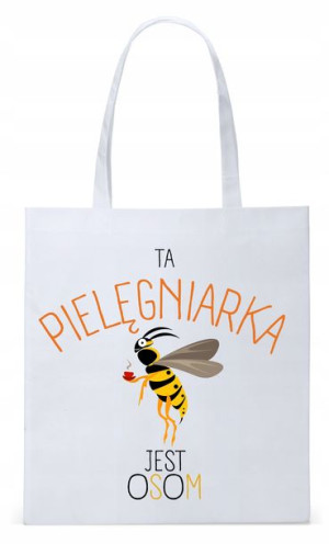 Dla Pielęgniarki Prezent Torba Eco Biała Shopper