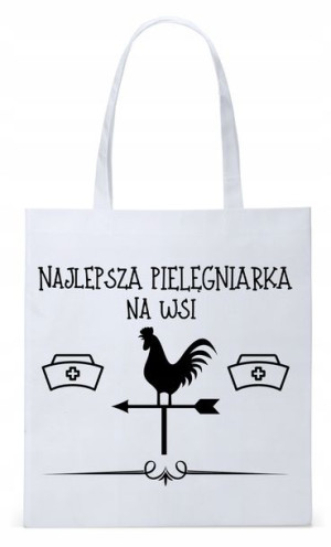 Dla Pielęgniarki Prezent Torba Eco Biała Shopper