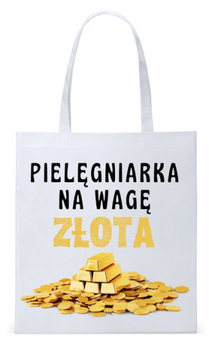 Dla Pielęgniarki Prezent Torba Eco Biała Shopper