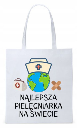 Dla Pielęgniarki Prezent Torba Eco Biała Shopper