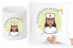 Dla Pielęgniarki Zestaw Poduszka + Skarbonka