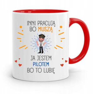 Dla Pilota Kubek Czerwony Na Prezent Na Urodziny