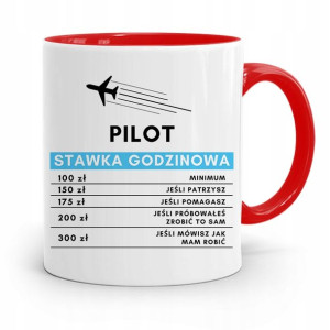 Dla Pilota Kubek Czerwony Na Prezent Na Urodziny