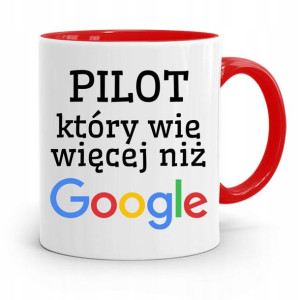 Dla Pilota Kubek Czerwony Na Prezent Na Urodziny
