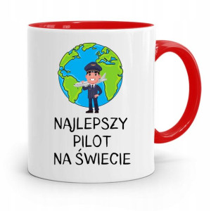 Dla Pilota Kubek Czerwony Na Prezent Na Urodziny