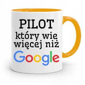 Dla Pilota Kubek Żółty Na Prezent Na Urodziny