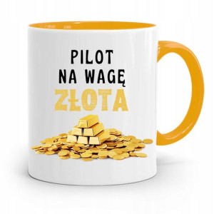 Dla Pilota Kubek Żółty Na Prezent Na Urodziny