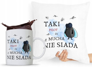 Dla Pilota Zestaw Poduszka + Kubek Prezent