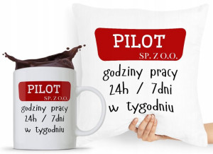 Dla Pilota Zestaw Poduszka + Kubek Prezent