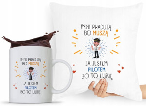 Dla Pilota Zestaw Poduszka + Kubek Prezent
