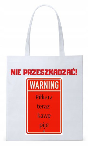 Dla Piłkarza Prezent Torba Eco Biała Shopper