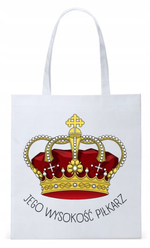 Dla Piłkarza Prezent Torba Eco Biała Shopper