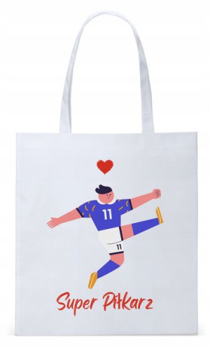 Dla Piłkarza Prezent Torba Eco Biała Shopper