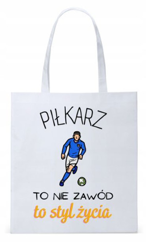 Dla Piłkarza Prezent Torba Eco Biała Shopper