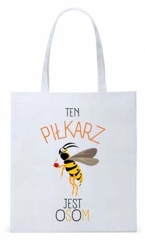 Dla Piłkarza Prezent Torba Eco Biała Shopper