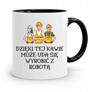 Dla Pracownika Kubek Czarny Dzięki Tej Kawie