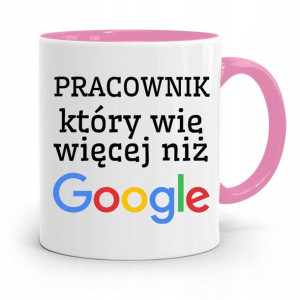 Dla Pracownika Kubek Różowy Więcej Niż Google