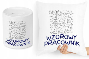 Dla Pracownika Zestaw Poduszka + Skarbonka Prezent