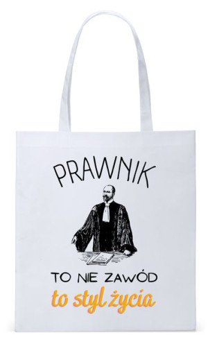 Dla Prawnika Adwokata Torba Eco Biała Shopper