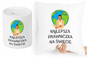 Dla Prawnika Zestaw Poduszka + Skarbonka Prezent