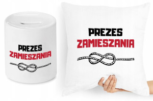 Dla Prezesa Zestaw Poduszka + Skarbonka Prezent