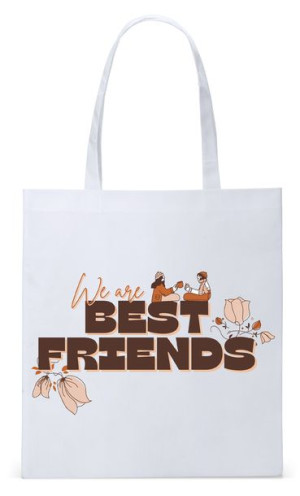 Dla Przyjaciela Na Prezent Torba Eco Biała Shopper