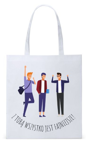 Dla Przyjaciela Na Prezent Torba Eco Biała Shopper