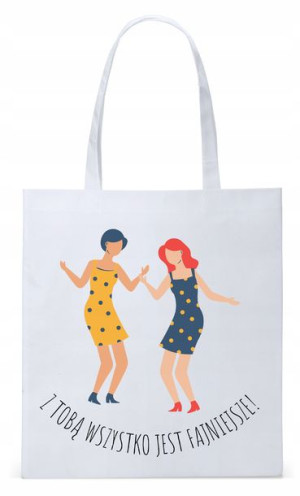 Dla Przyjaciela Na Prezent Torba Eco Biała Shopper