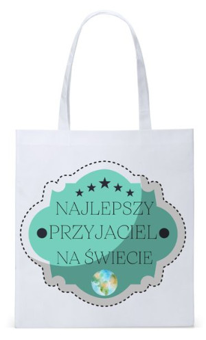 Dla Przyjaciela Na Prezent Torba Eco Biała Shopper