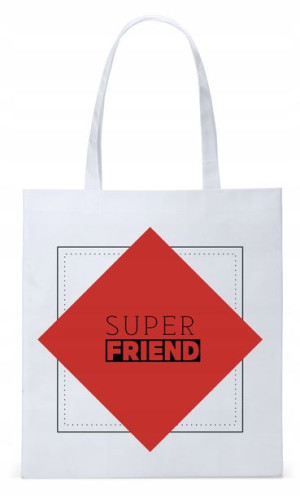 Dla Przyjaciela Na Prezent Torba Eco Biała Shopper