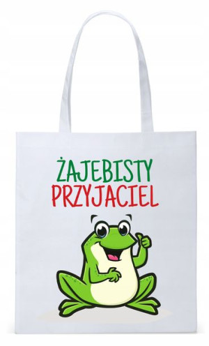 Dla Przyjaciela Na Prezent Torba Eco Biała Shopper