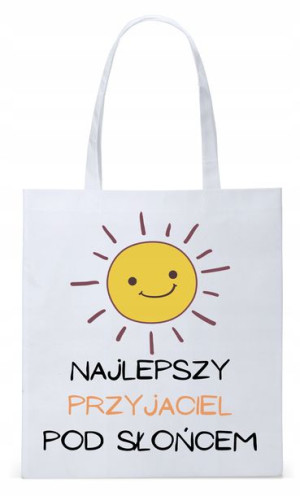 Dla Przyjaciela Na Prezent Torba Eco Biała Shopper