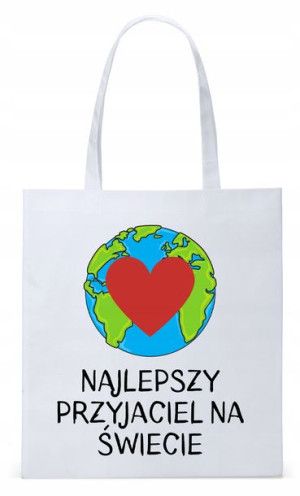 Dla Przyjaciela Na Prezent Torba Eco Biała Shopper