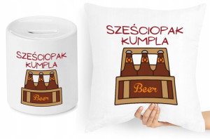 Dla Przyjaciela Zestaw Poduszka + Skarbonka