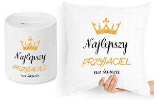 Dla Przyjaciela Zestaw Poduszka + Skarbonka