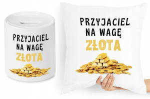Dla Przyjaciela Zestaw Poduszka + Skarbonka