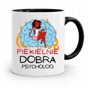 Dla Psychologa Psychiatry Terapeuty Kubek Czarny