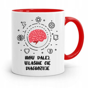 Dla Psychologa Psychiatry Terapeuty Kubek Czerwony