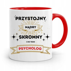 Dla Psychologa Psychiatry Terapeuty Kubek Czerwony