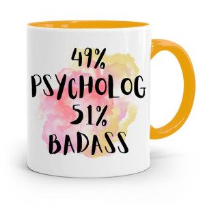 Dla Psychologa Psychiatry Terapeuty Kubek Żółty